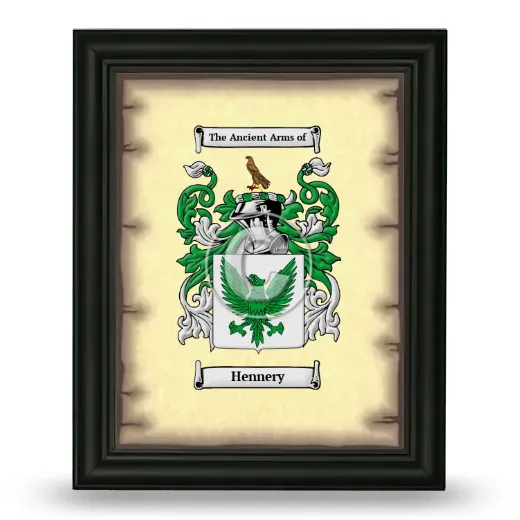 Hennery Coat of Arms Framed - Black