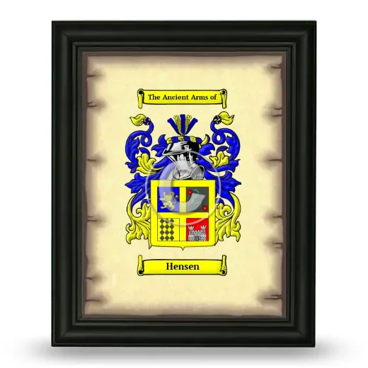 Hensen Coat of Arms Framed - Black