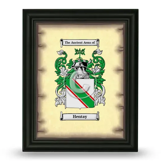 Hentay Coat of Arms Framed - Black