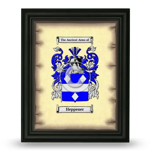 Heppener Coat of Arms Framed - Black