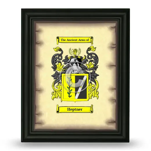 Heptner Coat of Arms Framed - Black