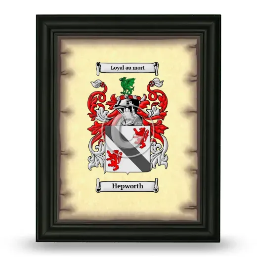 Hepworth Coat of Arms Framed - Black