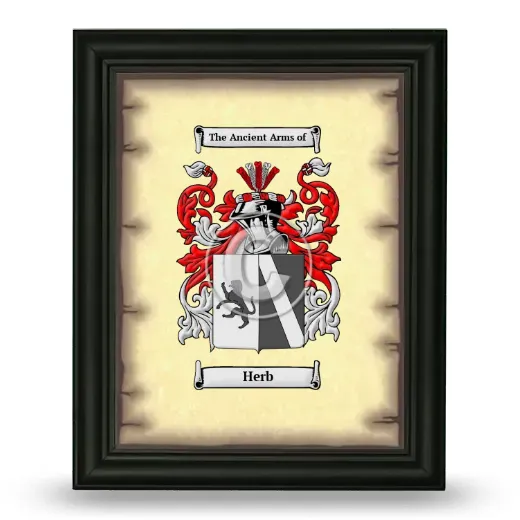 Herb Coat of Arms Framed - Black