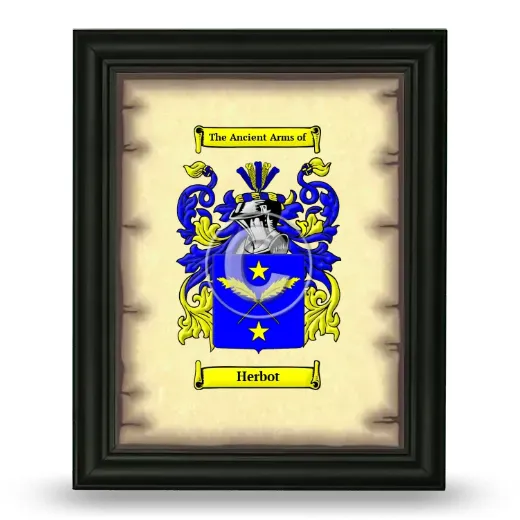 Herbot Coat of Arms Framed - Black