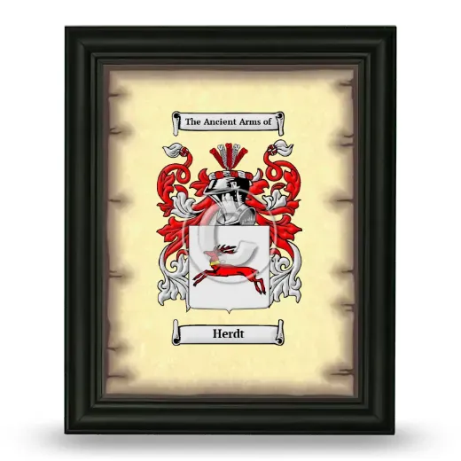 Herdt Coat of Arms Framed - Black
