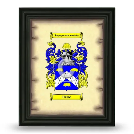 Herie Coat of Arms Framed - Black