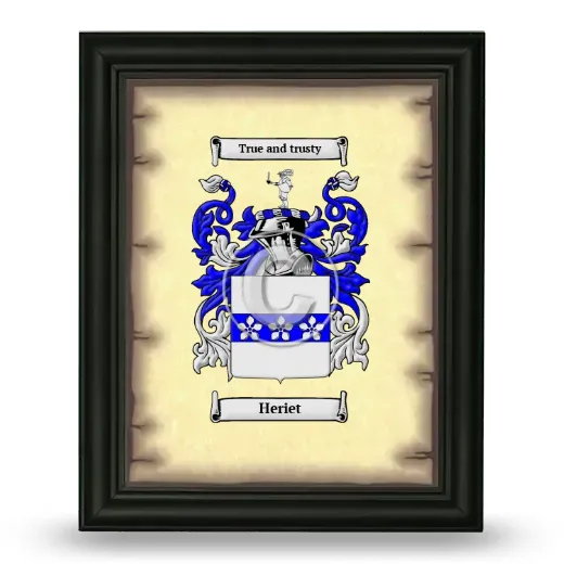 Heriet Coat of Arms Framed - Black