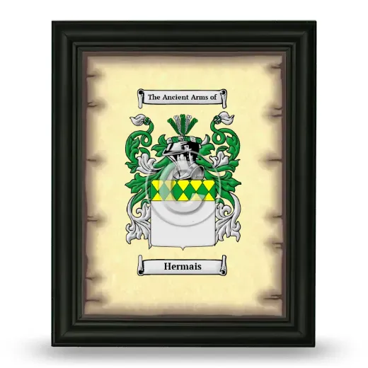 Hermais Coat of Arms Framed - Black