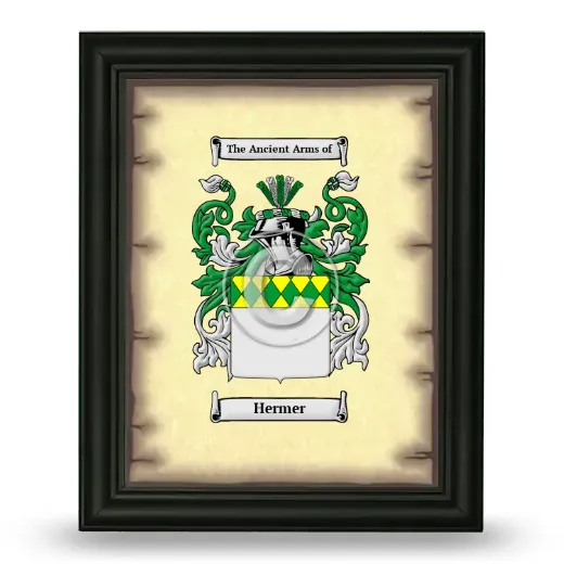 Hermer Coat of Arms Framed - Black