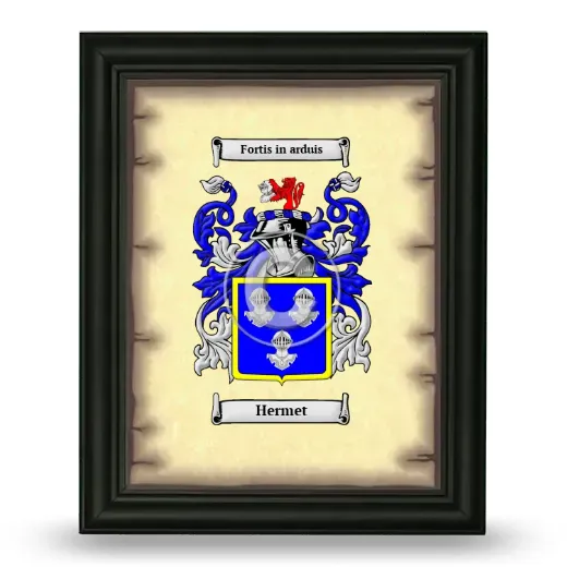 Hermet Coat of Arms Framed - Black