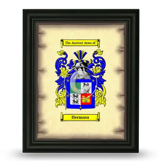 Hermosa Coat of Arms Framed - Black