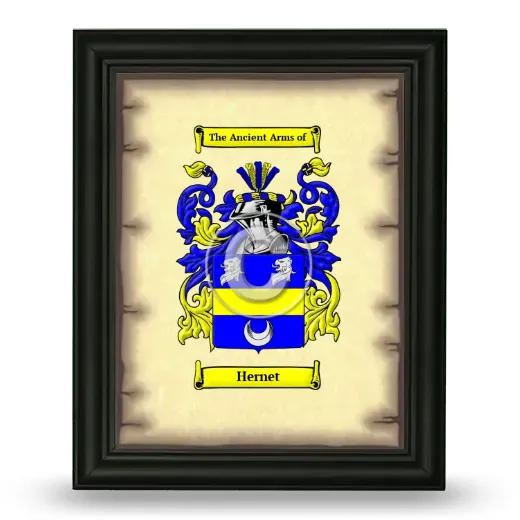 Hernet Coat of Arms Framed - Black