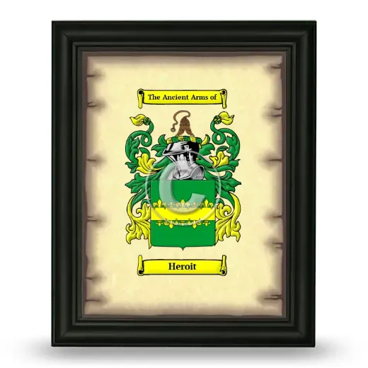 Heroit Coat of Arms Framed - Black
