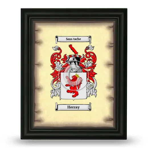Herray Coat of Arms Framed - Black