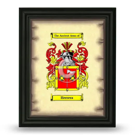 Herrera Coat of Arms Framed - Black