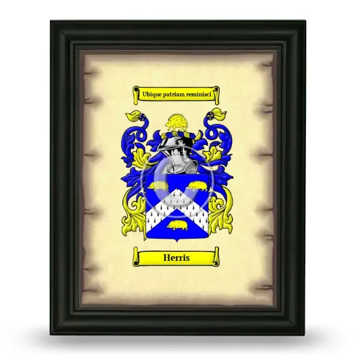 Herris Coat of Arms Framed - Black