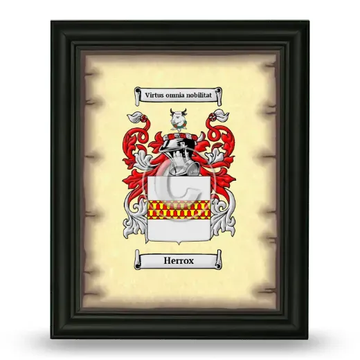 Herrox Coat of Arms Framed - Black