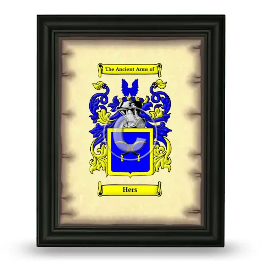 Hers Coat of Arms Framed - Black