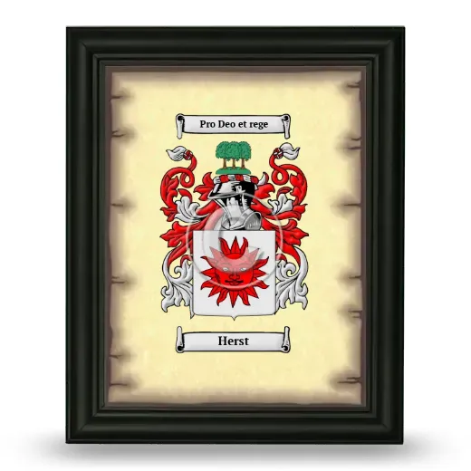 Herst Coat of Arms Framed - Black