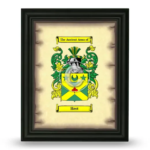 Hert Coat of Arms Framed - Black