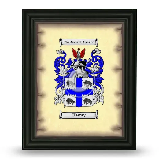 Hertay Coat of Arms Framed - Black