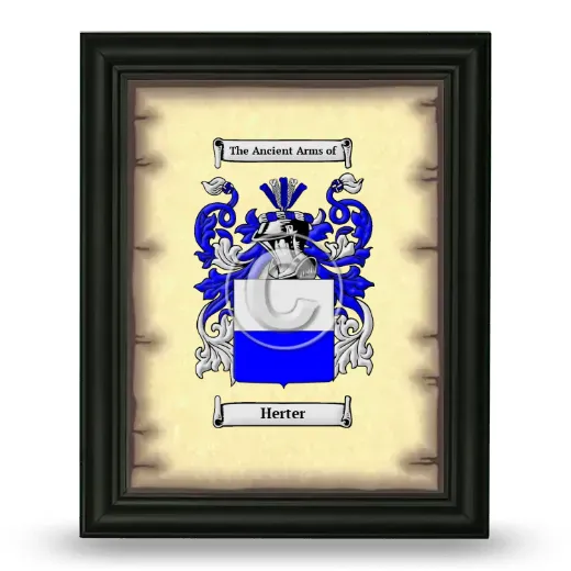 Herter Coat of Arms Framed - Black