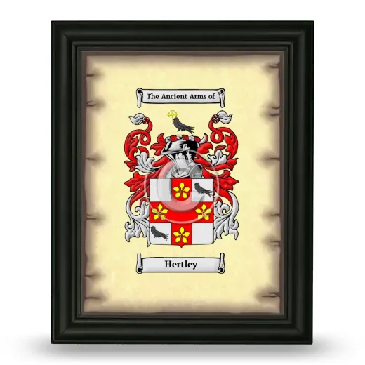 Hertley Coat of Arms Framed - Black