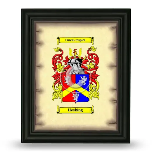 Hesking Coat of Arms Framed - Black