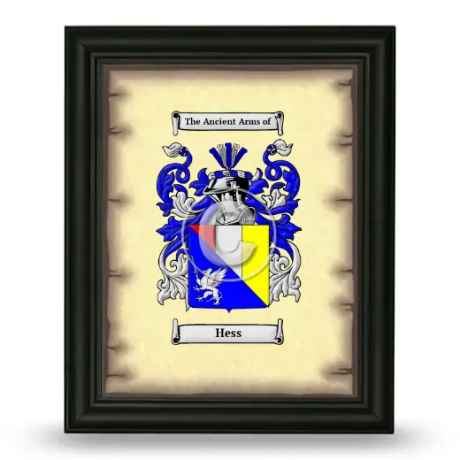 Hess Coat of Arms Framed - Black