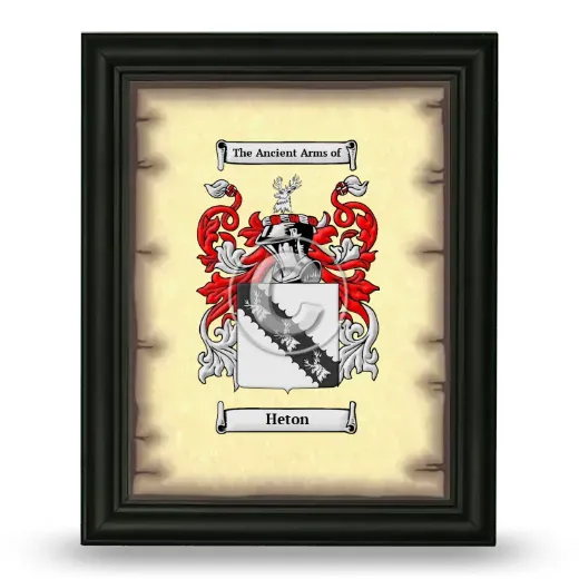 Heton Coat of Arms Framed - Black
