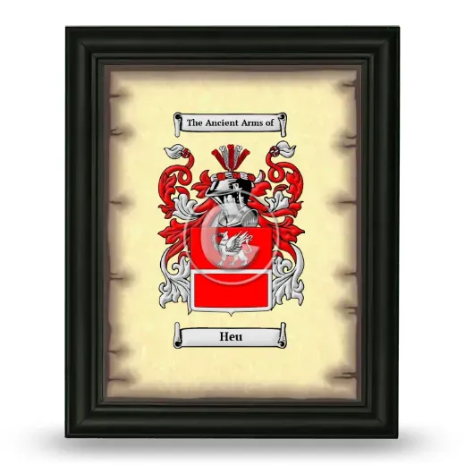 Heu Coat of Arms Framed - Black