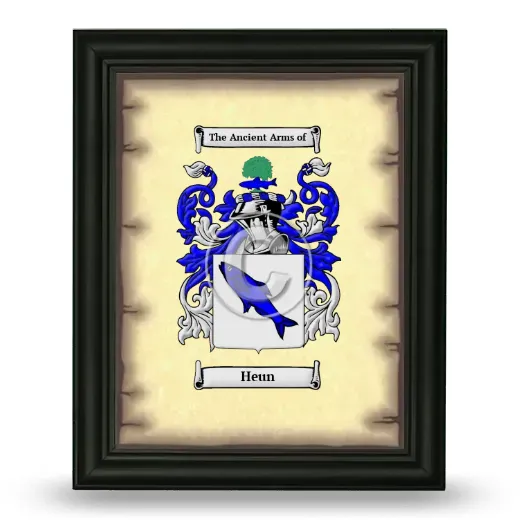 Heun Coat of Arms Framed - Black