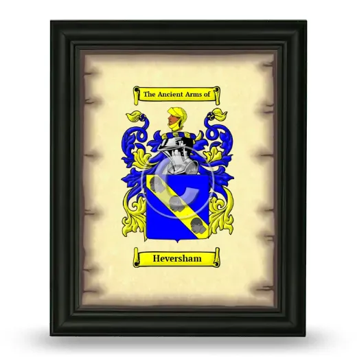 Heversham Coat of Arms Framed - Black