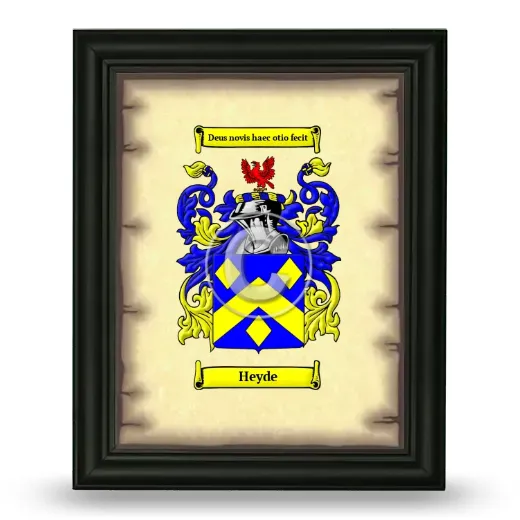 Heyde Coat of Arms Framed - Black