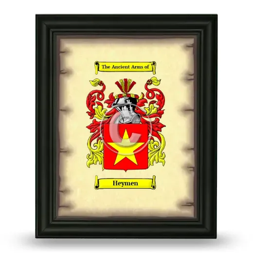 Heymen Coat of Arms Framed - Black