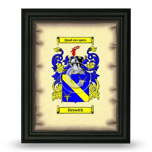 Heywith Coat of Arms Framed - Black