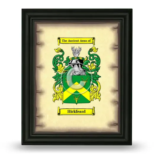 Hickfeard Coat of Arms Framed - Black