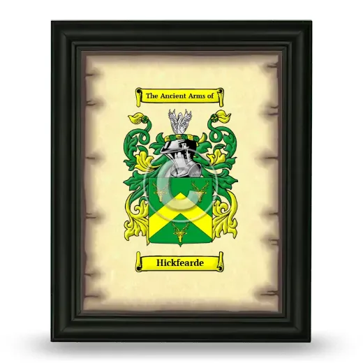 Hickfearde Coat of Arms Framed - Black