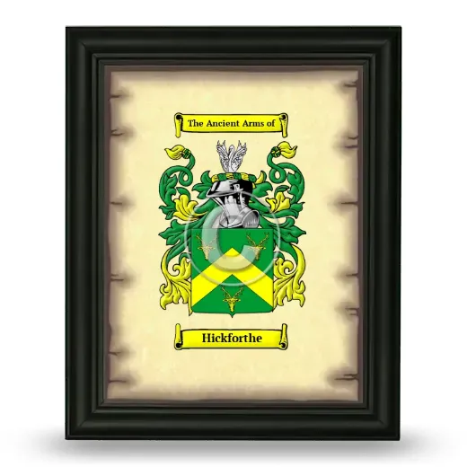 Hickforthe Coat of Arms Framed - Black