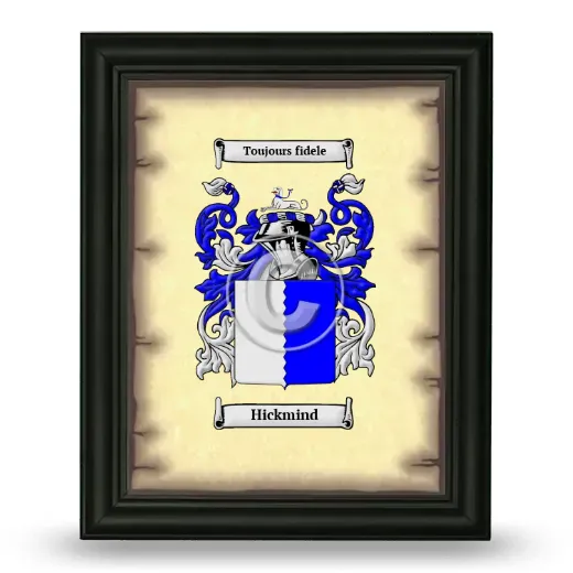 Hickmind Coat of Arms Framed - Black