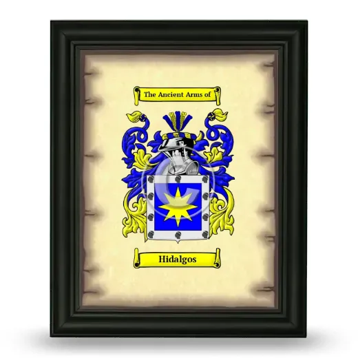 Hidalgos Coat of Arms Framed - Black