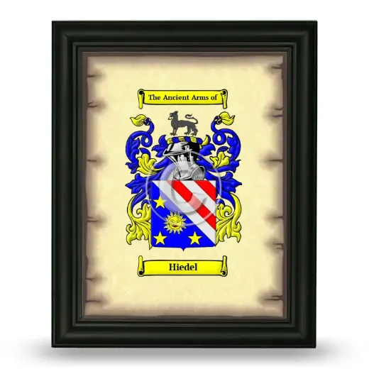 Hiedel Coat of Arms Framed - Black