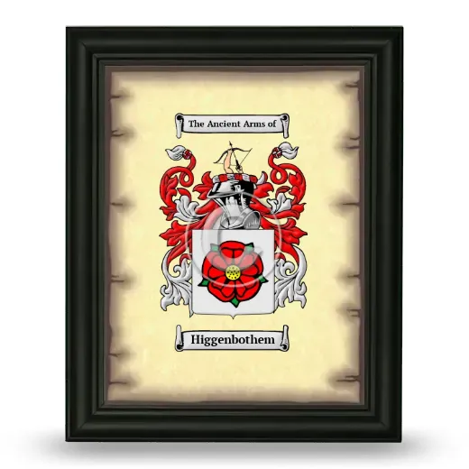 Higgenbothem Coat of Arms Framed - Black