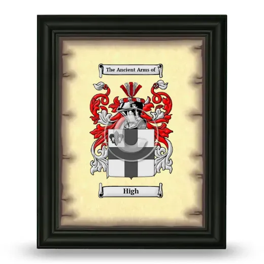 High Coat of Arms Framed - Black