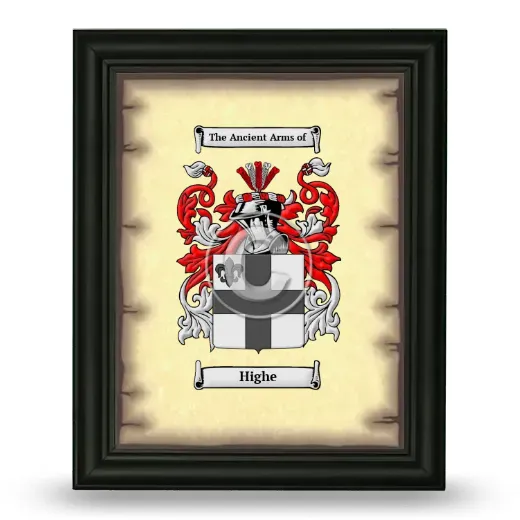 Highe Coat of Arms Framed - Black