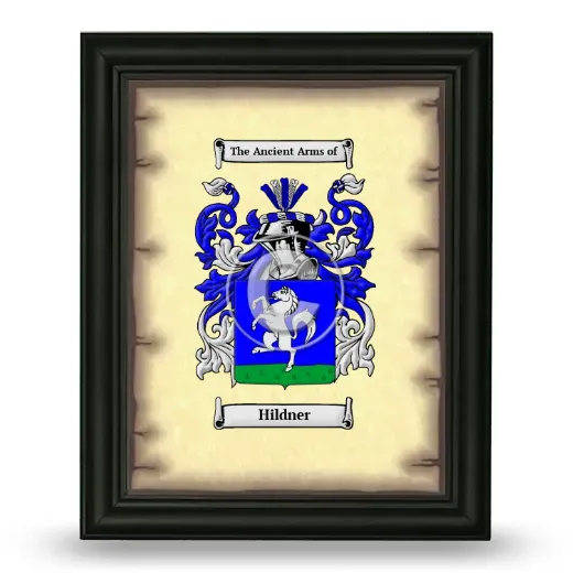 Hildner Coat of Arms Framed - Black