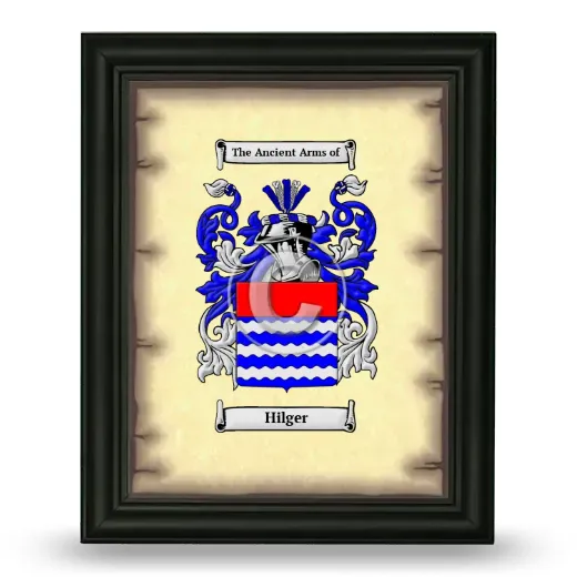 Hilger Coat of Arms Framed - Black
