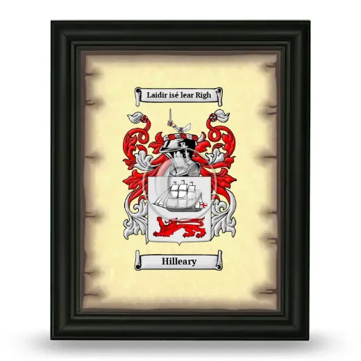 Hilleary Coat of Arms Framed - Black