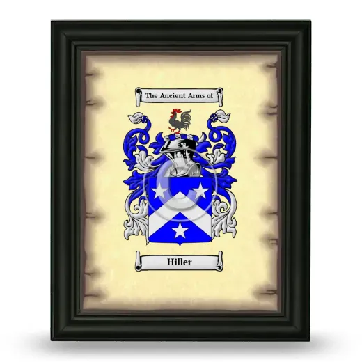 Hiller Coat of Arms Framed - Black