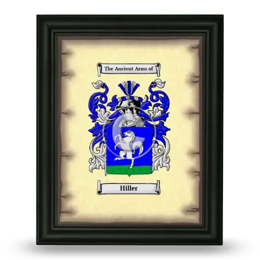 Hiller Coat of Arms Framed - Black